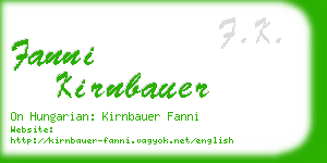 fanni kirnbauer business card